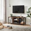 VASAGLE TV Stand for TV up to 60" TV Cabinet Open Shelves Rustic Brown/Black New