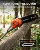 TASKSTAR 8IN CORDLESS ELECTRIC POLE SAW FOR TREE TRIMMING - ORANGE/GRAY