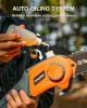 TASKSTAR 8IN CORDLESS ELECTRIC POLE SAW FOR TREE TRIMMING - ORANGE/GRAY