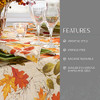 THREADMADE AUTUMN LEAVES FALL PRINTED TABLECLOTH - 60"W X 144"L - MULTICOLOR New