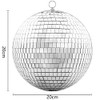 Mirror Ball -20CM Cool and Fun Silver Hanging Party Disco Ball B088LTQ7P5 New