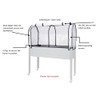 CedarCraft Greenhouse Cover 21” W x 47” L x 24”HD Provides The Perfect New
