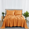 BIBB HOME 2000 COUNT 6-PIECE RAYON FROM BAMBOO SHEET SET - QUEEN - PUMPKIN New
