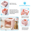 BotaBay Foldable Extra Large Cat Litter Box, 20" L x 16" W x 15" H - Pink New