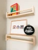 GENERIC FLOATING SHELVES, BURLYWOOD NURSERY BOOK SHELVES, 15.7 INCH - TAN New