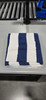 NOBLE HOUSE CABANA BATH TOWEL, 80/20 COTTON, 36 IN. BY 66 IN. - BLUE WHITE