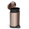 simplehuman 6 Liter 1.6 Gallon Semi-Round Step Trash Can B075FFCNYV - Rose Gold New