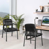 YAHEETECH SET OF 2 MEETING CHAIRS OFFICE CHAIRS - BLACK New