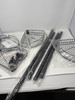 EZFURNI SHOWER CADDY CORNER, 4 LAYER ORGANIZER, TENSION POLE,39.2-113 IN - BLACK