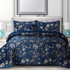 Tribeca Living Luxury Oversized Soft Velvet Quilt 3 Piece Set - Multicolor New