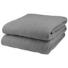 Biddeford Comfort Knit Fleece Electric Heated Warming Blanket Full Gray Washable New