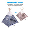 isYoung Pet Tent Bed Pet Teepee House for Cats, Dogs WashableB07FKYCMBF - Navy New