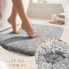 BATH MAT YIMOBRA EXTRA LONG BATH MAT 70X24, BATHROOM RUNNER RUG - LIGHT GRAY New