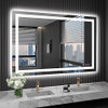 LOAAO 40"X32" LED Bathroom Mirror with Lights UL Listed - Black New