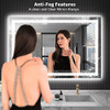 LOAAO 40"X32" LED Bathroom Mirror with Lights UL Listed - Black New