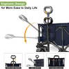 LUXCOL Collapsible Folding Wagon Heavy Duty Utility Beach Wagon Cart - Dark Blue New