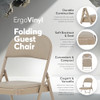 Oline Vinyl Folding Chairs Padded Vinyl Cushion Chairs Durable Metal Frame New
