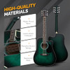 GLARRY Full Size 6 Strings Acoustic Electric Guitar Beginner Kit Mat Dist Green