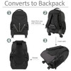 MATEIN ROLLER BACKPACK, 18 INCH TRAVEL LAPTOP BAG, 4 WHEELS - BLACK New