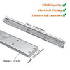 LONTAN 1 Pair Soft Close Drawer Slides 22" Heavy Duty Cabinet Rails New