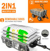 YARDSAM DUMP GARDEN CARTS 800 LB CAPACITY, HEAVY DUTY STEEL GARDEN CARTS - GRAY New