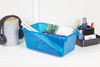 Storex Small Cubby Bins Plastic Storage Containers 12.2x7.8x5.1in, 5-Pack -Teal New