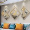 Metal Wall Art Living Room Large Gold Ginkgo Leaf Wall Decor 3 Pack 78x27in