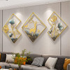 Metal Wall Art Living Room Large Gold Ginkgo Leaf Wall Decor 3 Pack 78x27in