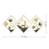 Metal Wall Art Living Room Large Gold Ginkgo Leaf Wall Decor 3 Pack 78x27in