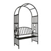 Better Garden Steel Garden Arch, 6'7" High x 3'7" Wide - BLACK New
