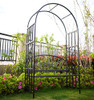 Better Garden Steel Garden Arch, 6'7" High x 3'7" Wide - BLACK New
