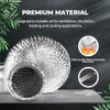 SIMPLE DELUXE SIMPLE DELUXE 14" 25FT DUCTING, NON-INSULATED FLEX FOIL, 2 CLAMPS New