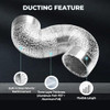 SIMPLE DELUXE SIMPLE DELUXE 14" 25FT DUCTING, NON-INSULATED FLEX FOIL, 2 CLAMPS New