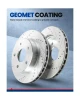 KAX FRONT BRAKE KIT, DRILLED AND SLOTTED BRAKE ROTORS, CERAMIC BRAKE PADS New