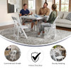 Flash Furniture HERCULES Series White Wood Folding Chair Vinyl Padded Seat