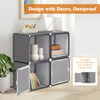 NeuType 4-Cube Storage Organizer with Doors, Multifunctional Storage Cubes New