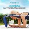 Ostrich The Original Chaise Lounge 72"x22" Reclining Lounger - Blue Stripe New