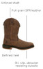 ROCKY Worksmart Unlined Western Boot - B08RLDDP73 Dark Brown Size 12(W) New
