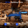 EFURDEN PORTABLE 16 TON ELECTRIC LOG SPLITTER WITH POWERFUL 1600W MOTOR - BLUE