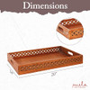 Mela Artisans Trellis Mango Wood Serving Tray - Medium Polish, 20x14 New