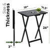 PJ Wood Folding TV Tray & Snack Table - Black New