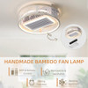 OLUZO Retro Bladeless Ceiling Fan Light New B0CKSYT3CH White New