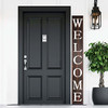Welcome Sign for Front Door, 6ft Tall Front Porch Decor (Brown) New