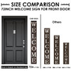 Welcome Sign for Front Door, 6ft Tall Front Porch Decor (Brown) New