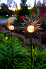 Upgraded 2022-Outdoor Garden Solar Lights. Sun and Moon Stake Decor Set
