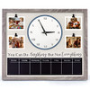 NC Rustic Picture Clock and Chalkboard Memos Wooden Wall-Decorate 25×20.5×1.4 New