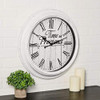 Streamline VIP White Farmhouse Clock 19" Inch Time is Precious Shiplap Wall New