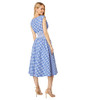 B09YH88XMK kate spade new york Gingham Smocked Waist Dress Blueberry MD New