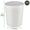 mDesign Round Swing Top Trash Can Wastebasket Container B093TC2Q1W - Stone/Gray New