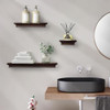 AHDECOR Modern Storage Floating Shelves, C03 Set of 3, Espresso Brown New